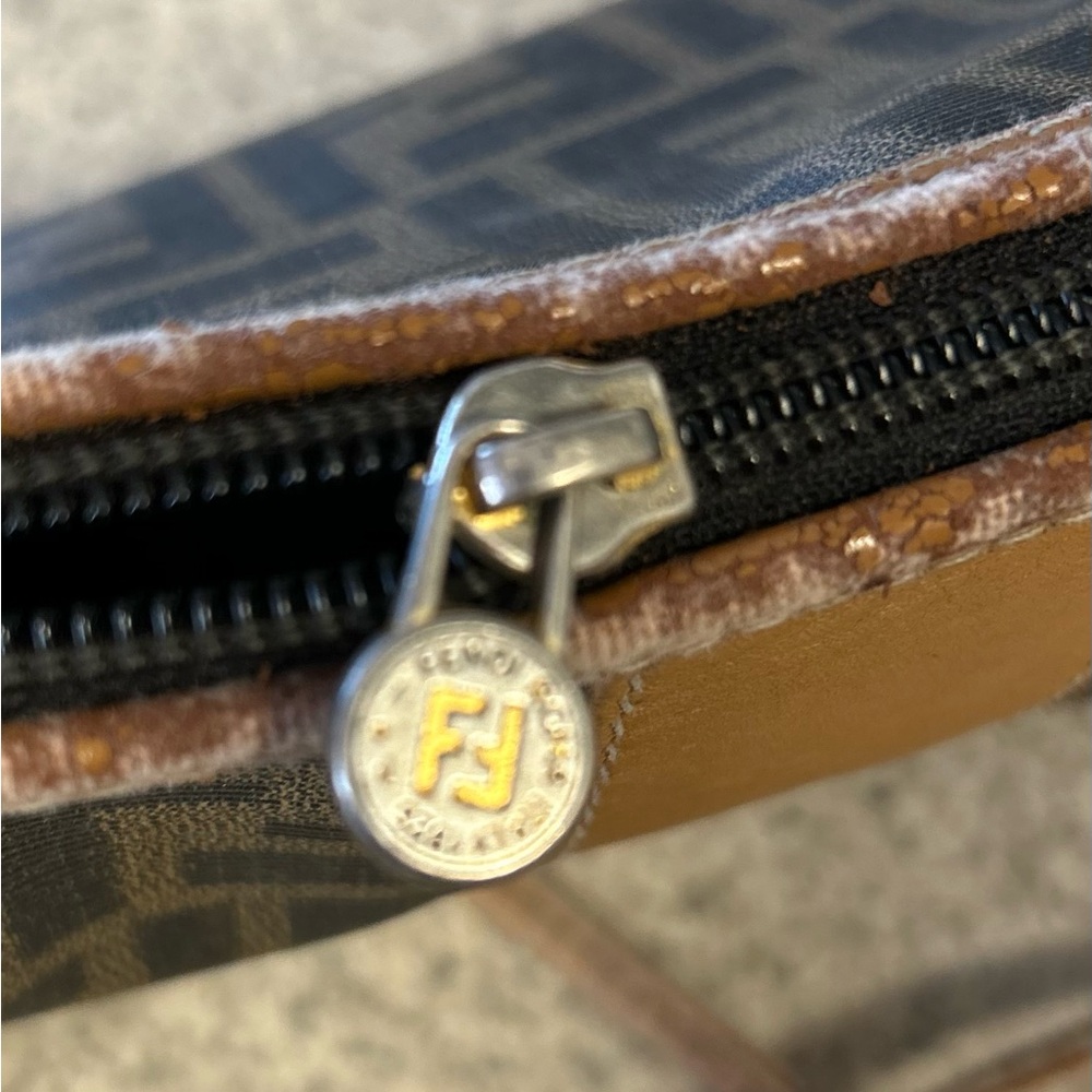 Authentic FENDI Vintage Black and Brown Crossbody Bag - Picture 5 of 8